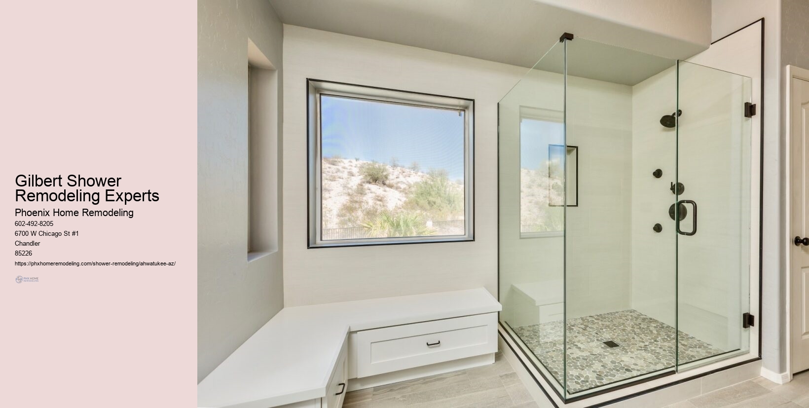 What are some custom shower design ideas for Ahwatukee homes