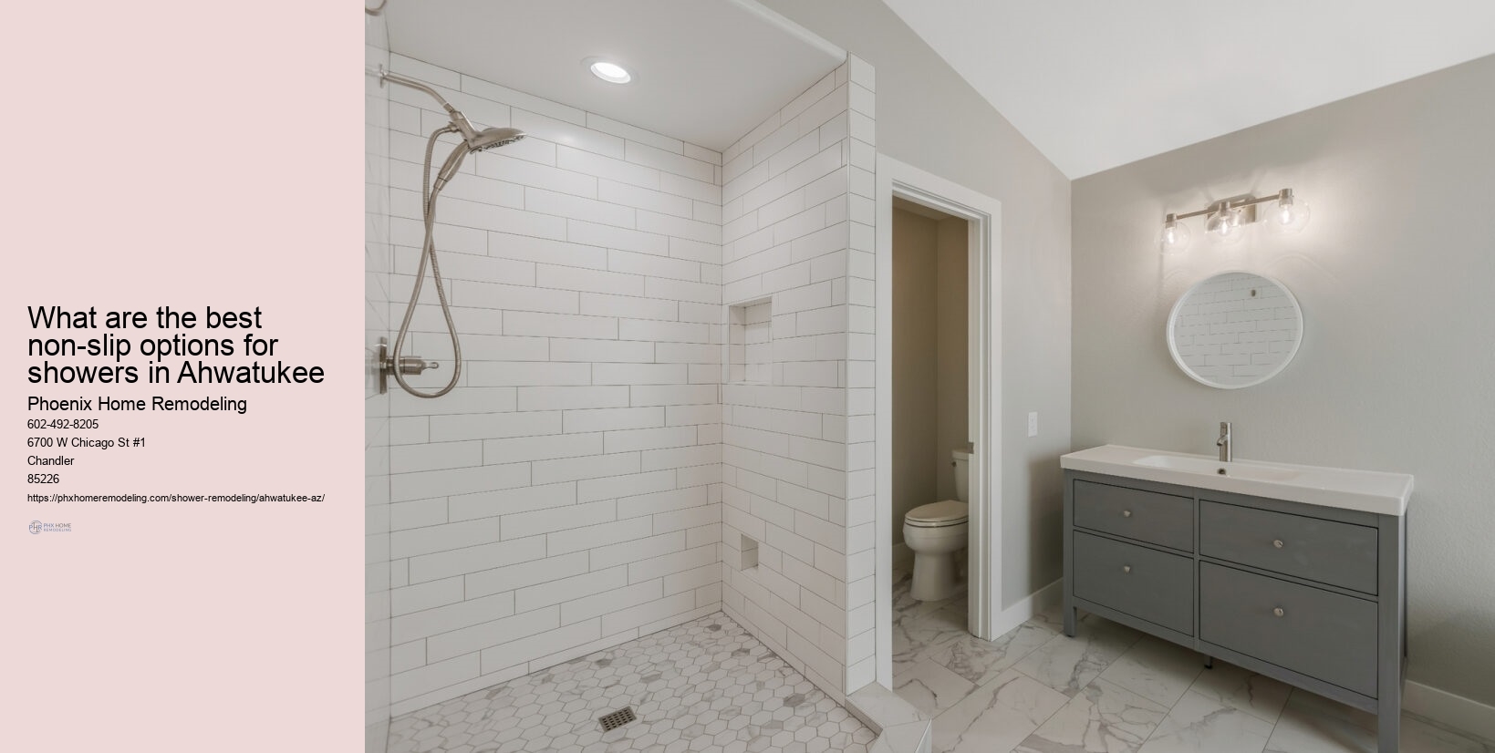 What are the best non-slip options for showers in Ahwatukee